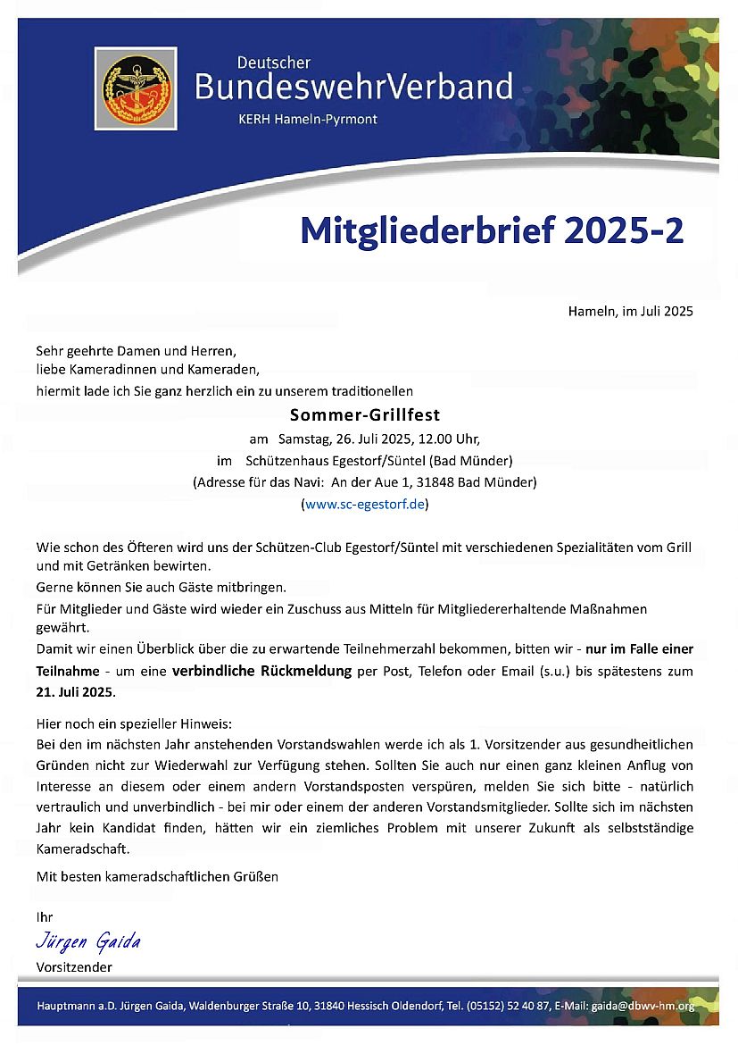 Mitgliederbrief 2025-2